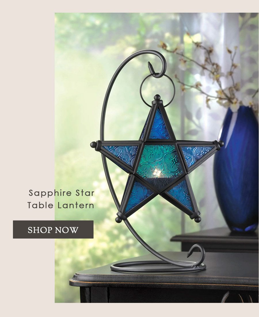 Sapphire Star Table Lantern 