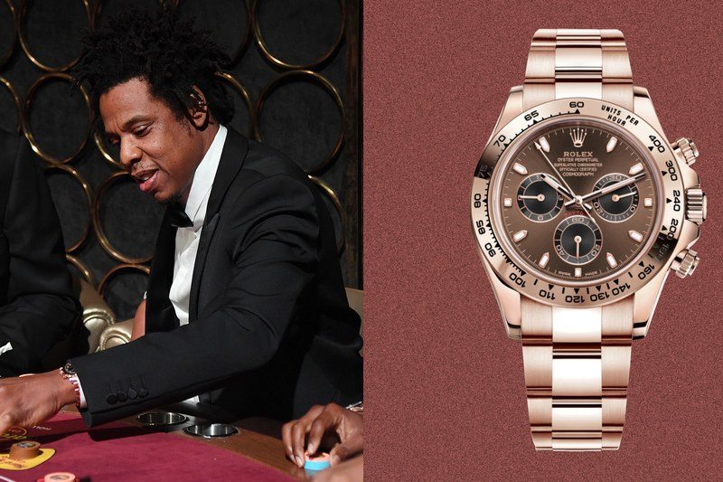 Jay Z and a rose gold rolex