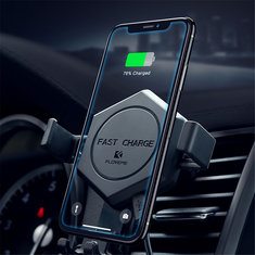 FLOVEME 10W Qi Wireless Charger Car Phone Holder Gravity