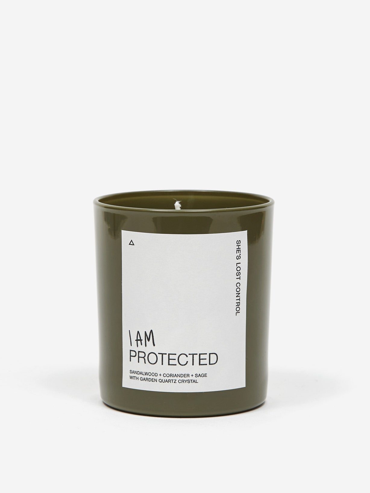 Image of She's Lost Control I Am Protected Candle - Green