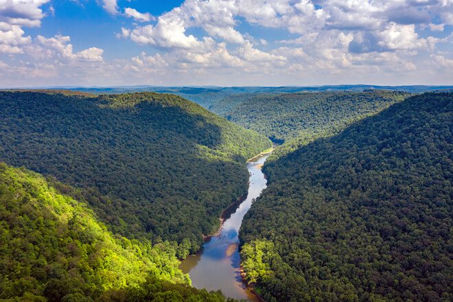 Raft, climb, and hike the rivers, forests, and rocky backcountry of West Virginia.
