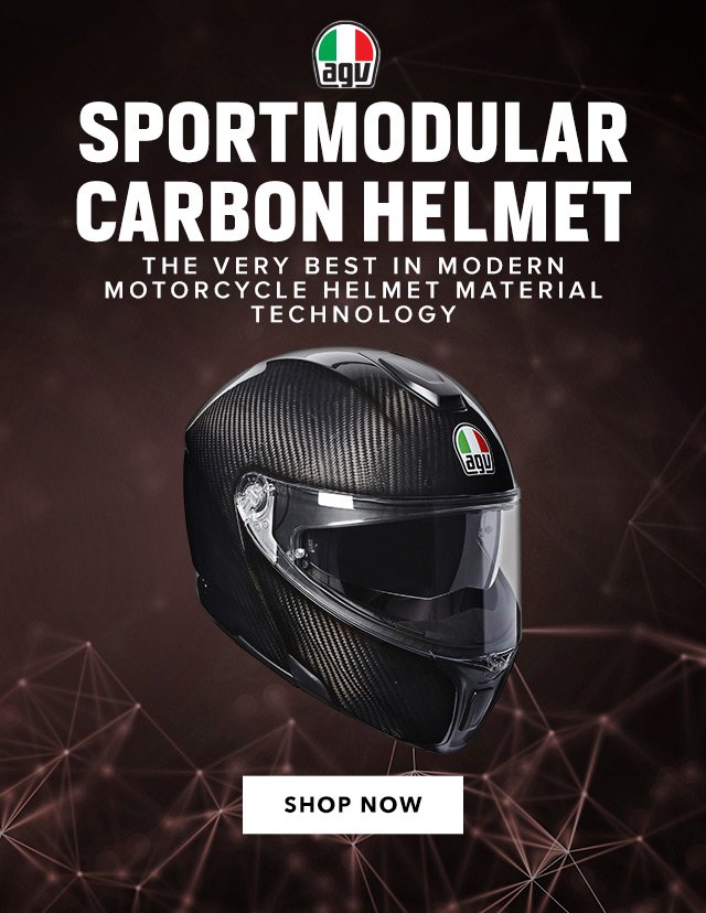 AGV Sportmodular Carbon Helmet - The very best in modern motorcycle helmet material technology - Shop Now