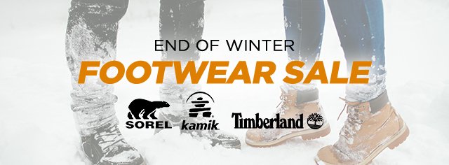 End of Winter Footwear Sale