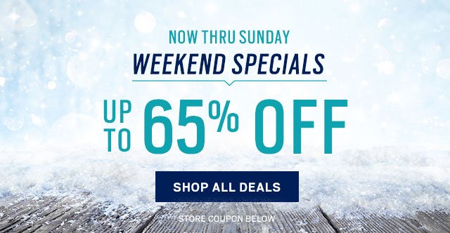 NOW THRU SUNDAY | WEEKEND SPECIALS UP TO 65% OFF + $149.99 Designer Sport Coats + $179.99 JOE by Joseph Abboud Suits + Extra 30% Off - 60% Off Clearance + $59.99 Wool Dress Pants + $39.99 All Dress Shirts and More - Shop Now