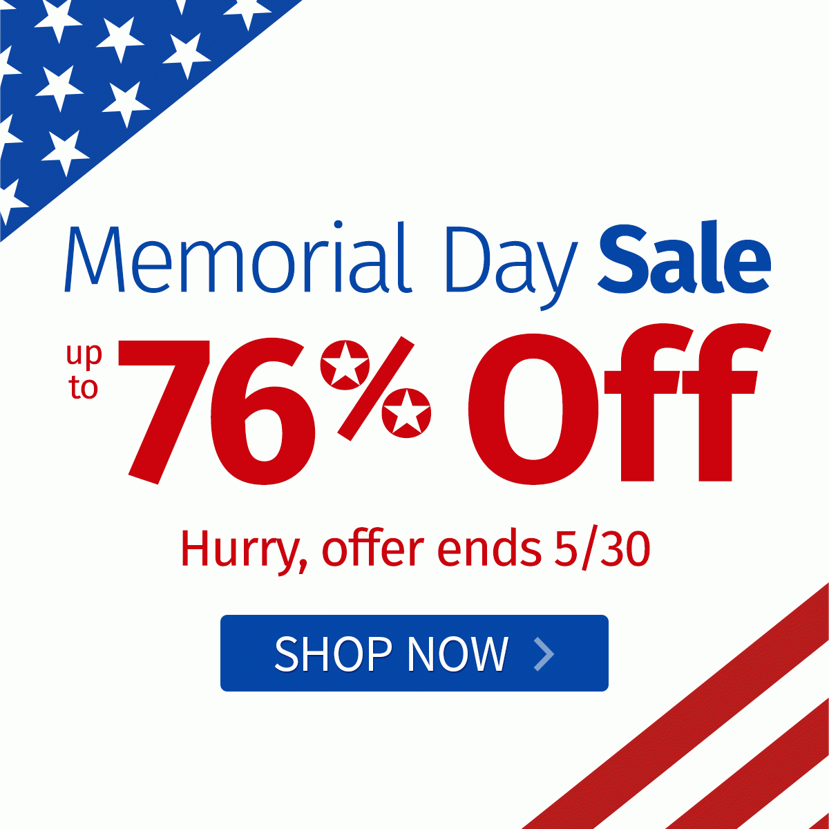 Memorial Day Sale - up to 76% Off