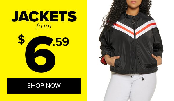 Jackets from $6.59