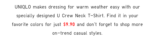 SUBHEADER2 - UNIQLO MAKES DRESSSING FOR WARM WEATHER EASY