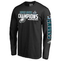 NFL Pro Line by Fanatics Branded Philadelphia Eagles Black Super Bowl LII Champions Juke Long Sleeve T-Shirt