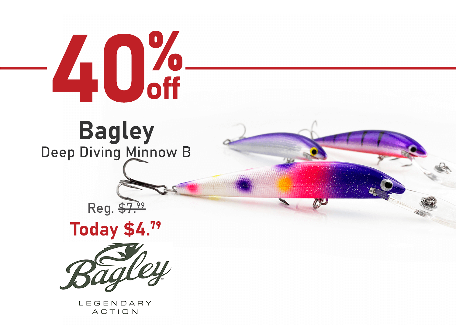 Save 40% on the Bagley Deep Diving Minnow B
