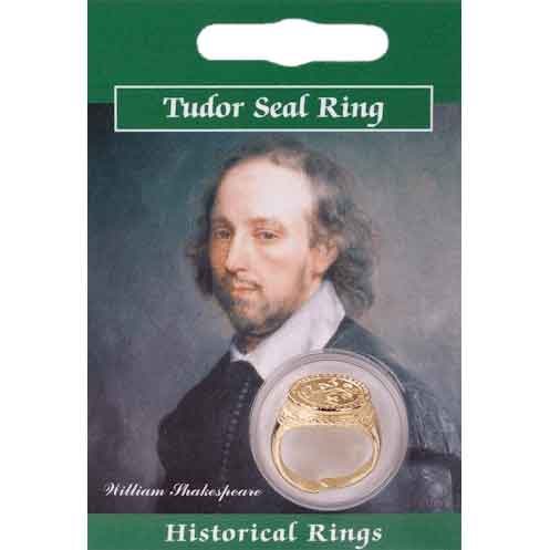 Image of Gold Plated Tudor Seal Ring