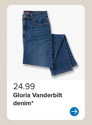 Image of jeans. 24.99 Gloria Vanderbilt denim.