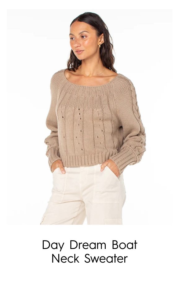 Day Dream Boat Neck Sweater