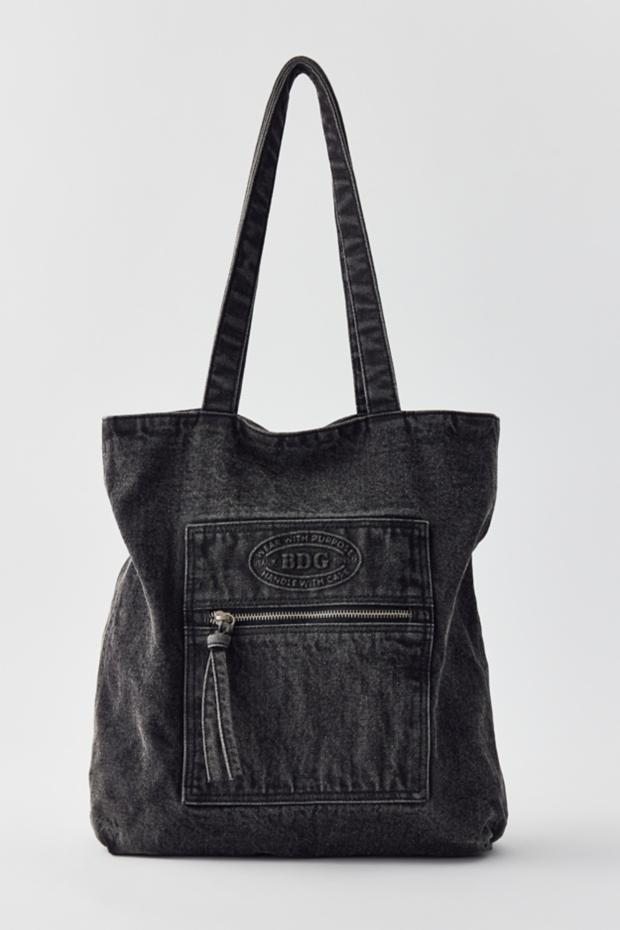 BDG Washed Denim Tote Bag