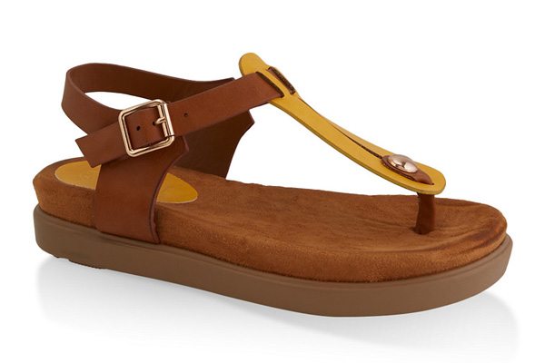 Cut Out Thong Footbed Sandals