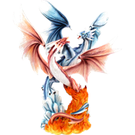 Fire and Ice Dragon Statue