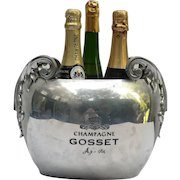 Vintage Pewter Champagne Cooler for Gosset Champagne from France.