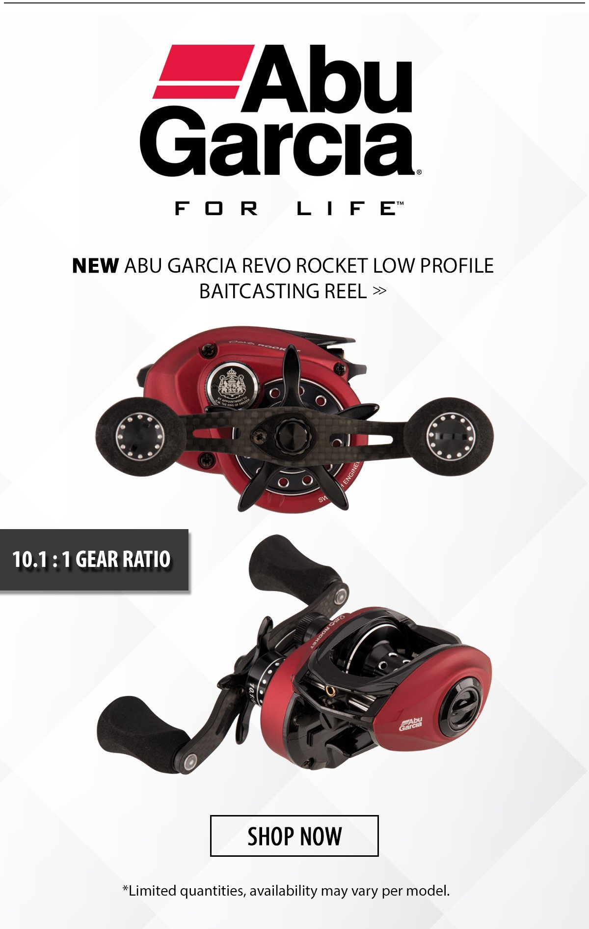 Abu Garcia Revo Rocket Low Profile Baitcasting Reel