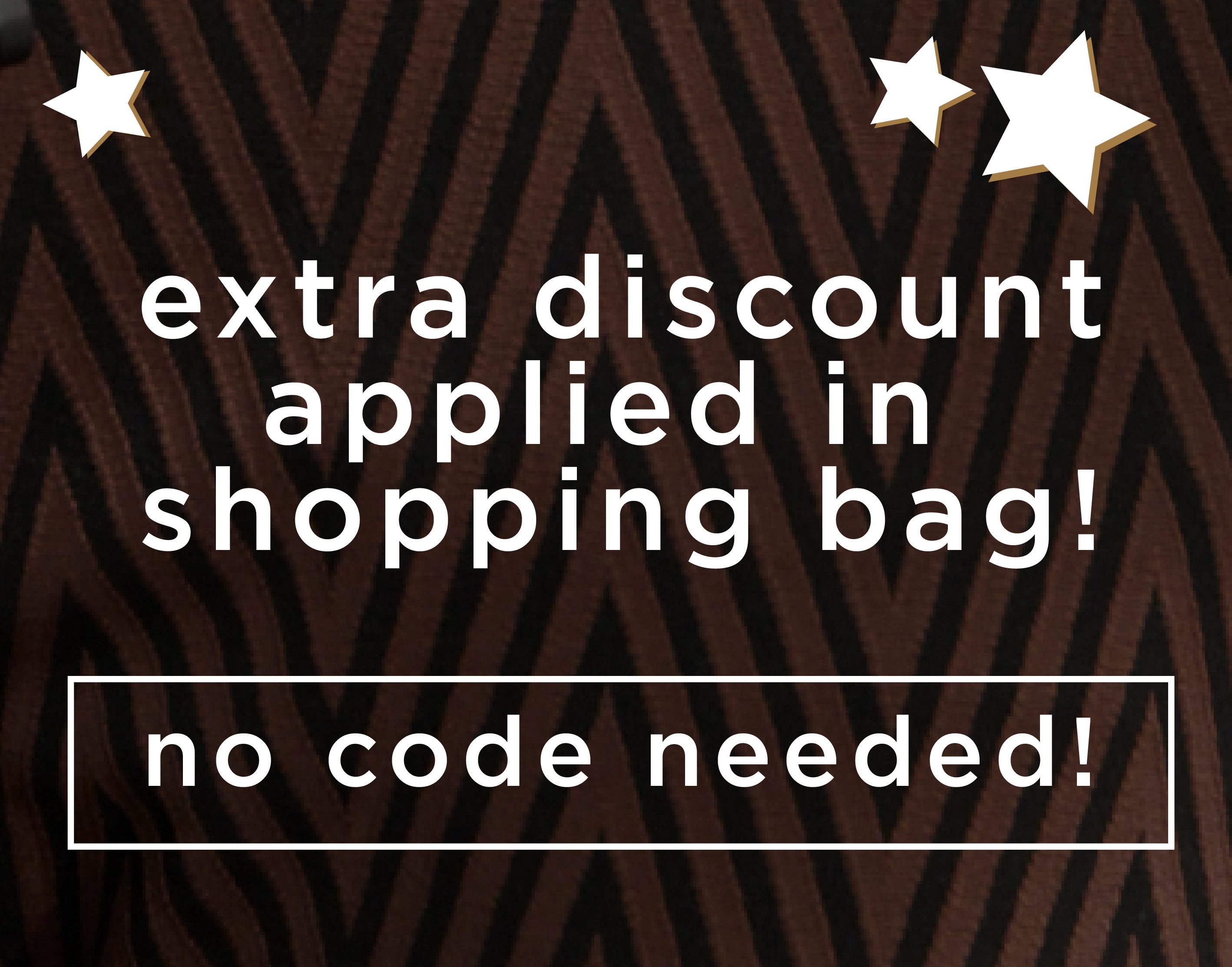 extra discount applied in shopping bag!