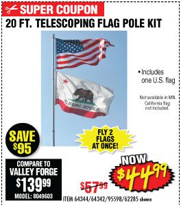 View 20 Ft. Telescoping Flag Pole Kit