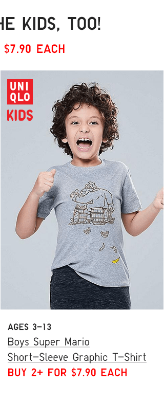 BOYS SUPER MARIO SHORT-SLEEVE GRAPHIC T-SHIRT