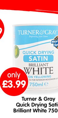 Turner & Gray Quick Drying Satin - Brilliant White 750ml