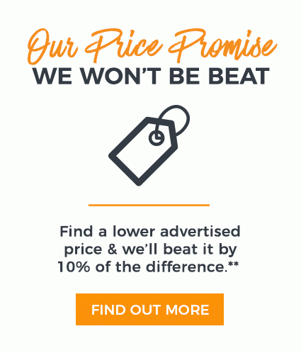 We Won't Be Beat! Find a lower prices and we'll beat it by 10 percent of the difference.** Ask us!