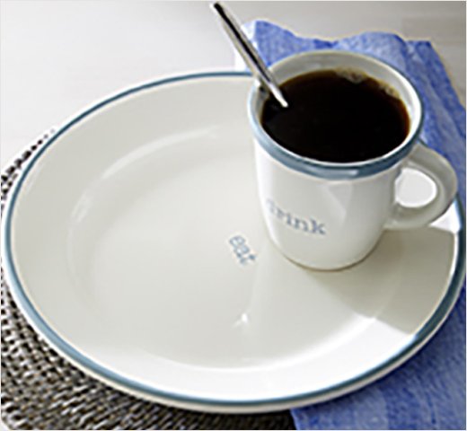 Dinette Blue Rim Plate