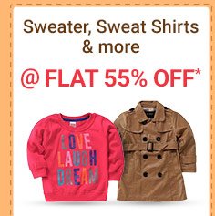 Sweater, Sweat Shirts & more @ Flat 55% OFF* | Coupon: MN55WA
