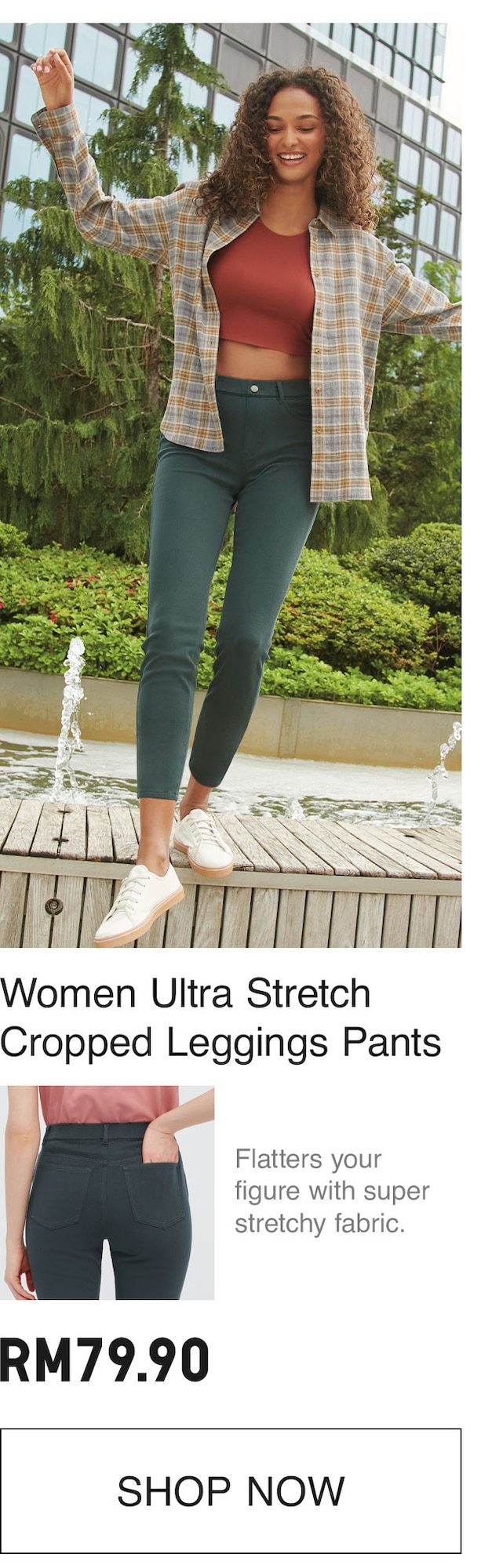 WOMEN ULTRA STRETCH CROPPED LEGGINGS PANTS