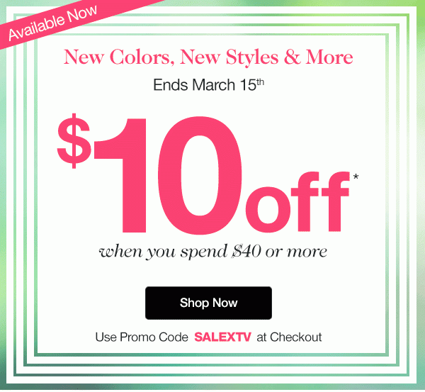 $10 OFF when you spend $40 or more