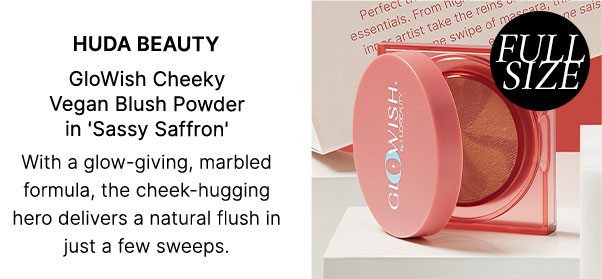 GloWish Cheeky Vegan Blush Powder in 'Sassy Saffron'