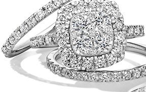 14K White Gold Diamond Bridal Set