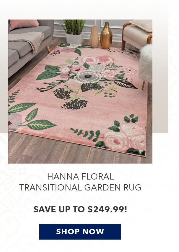 Hanna Floral Transitional Garden Pink and Green Rug | SHOP NOW