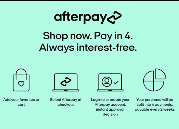 Afterpay - Shop now. Pay in 4. Always interest-free.