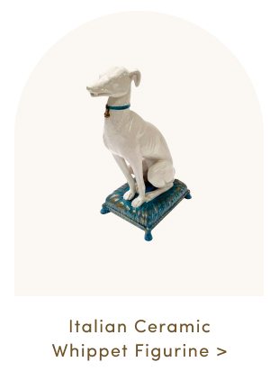 Italian Ceramic Whippet Figurine