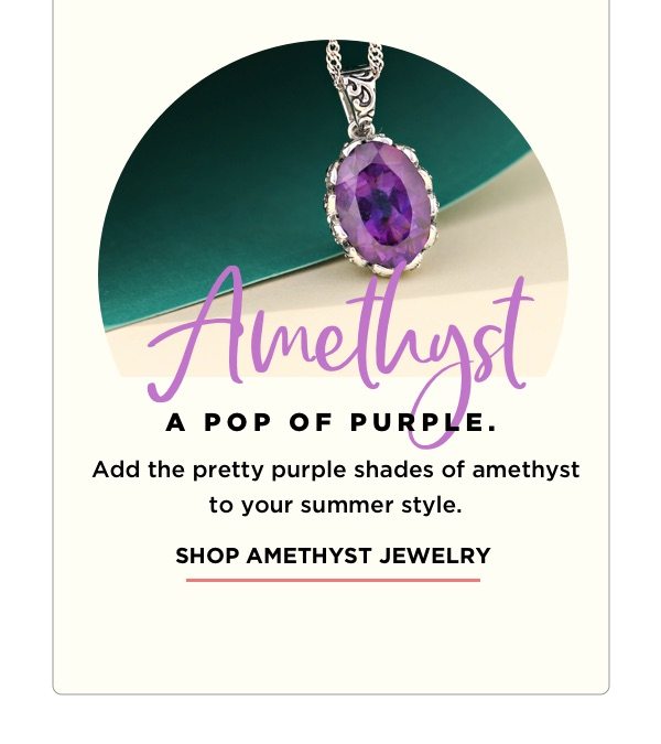 Shop pretty purple shades of amethyst