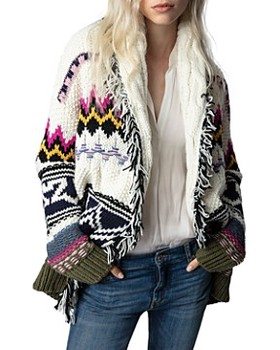 Zadig & Voltaire Ella Cashmere Fringe Cardigan