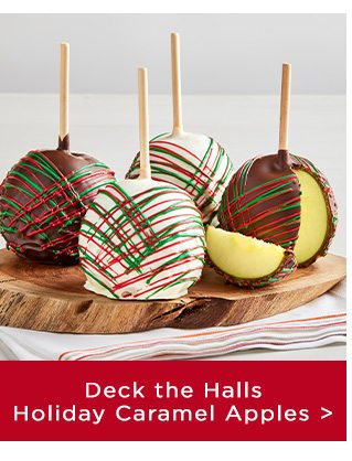 Deck the Halls Holiday Caramel Apples