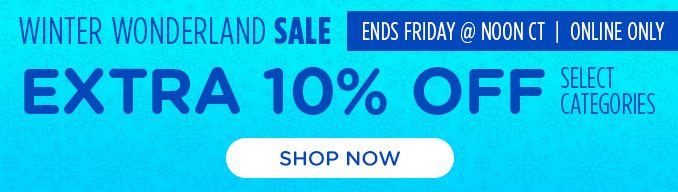 Winter Wonderland Sale - Extra 10% off select categories