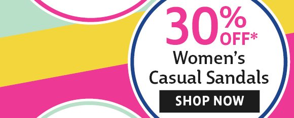 30% off casual women's sandals