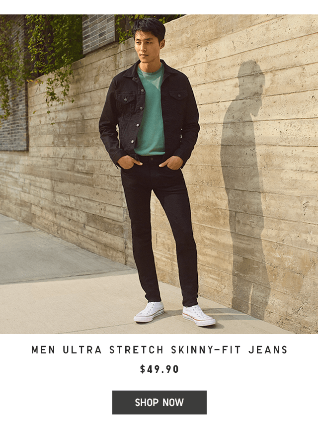 MEN ULTRA STRETCH SKINNY-FIT JEANS $49.90 - SHOP NOW