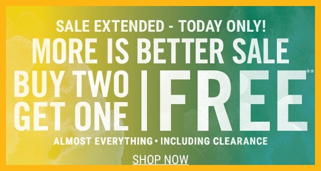 Today and Online Only More is Better Sale