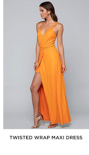 Twisted Wrap Maxi Dress: