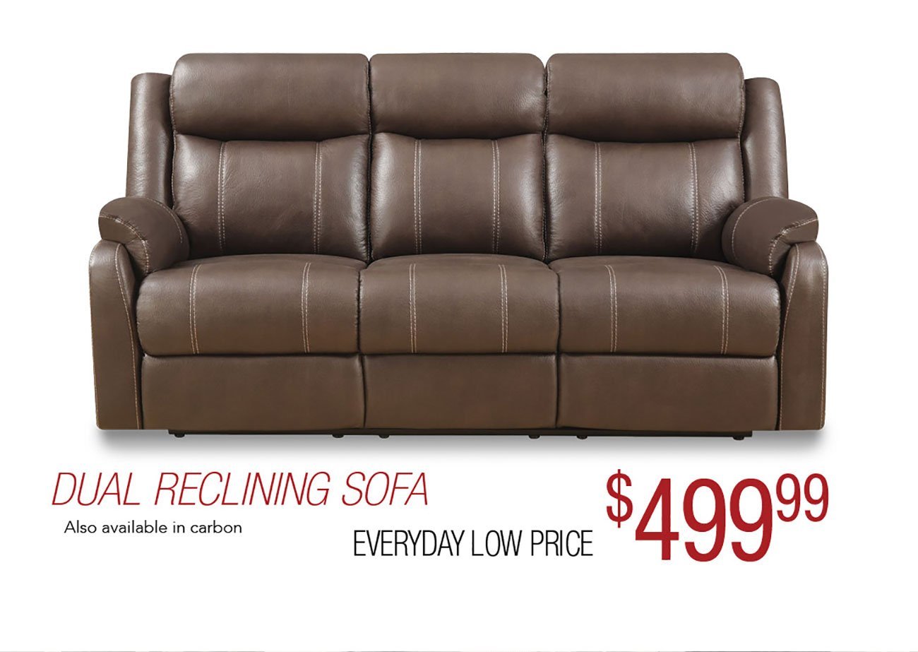 Dual-Reclining-Leather-Sofa-Brown