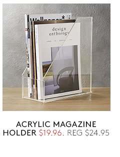 acrylic magazine holder