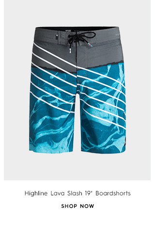 Product 1 - Highline Lava Slash 19 In Boardshorts