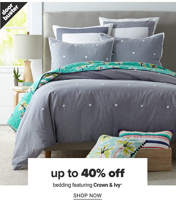 Up to 40% off Bedding feat. Crown & Ivy - Shop Now