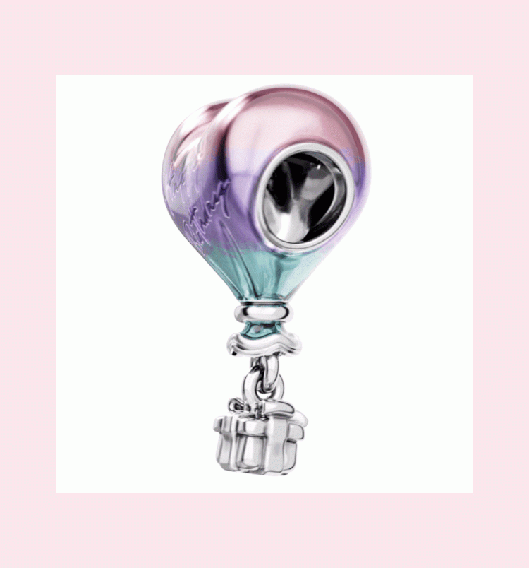 Happy Birthday Hot Air Balloon Charm