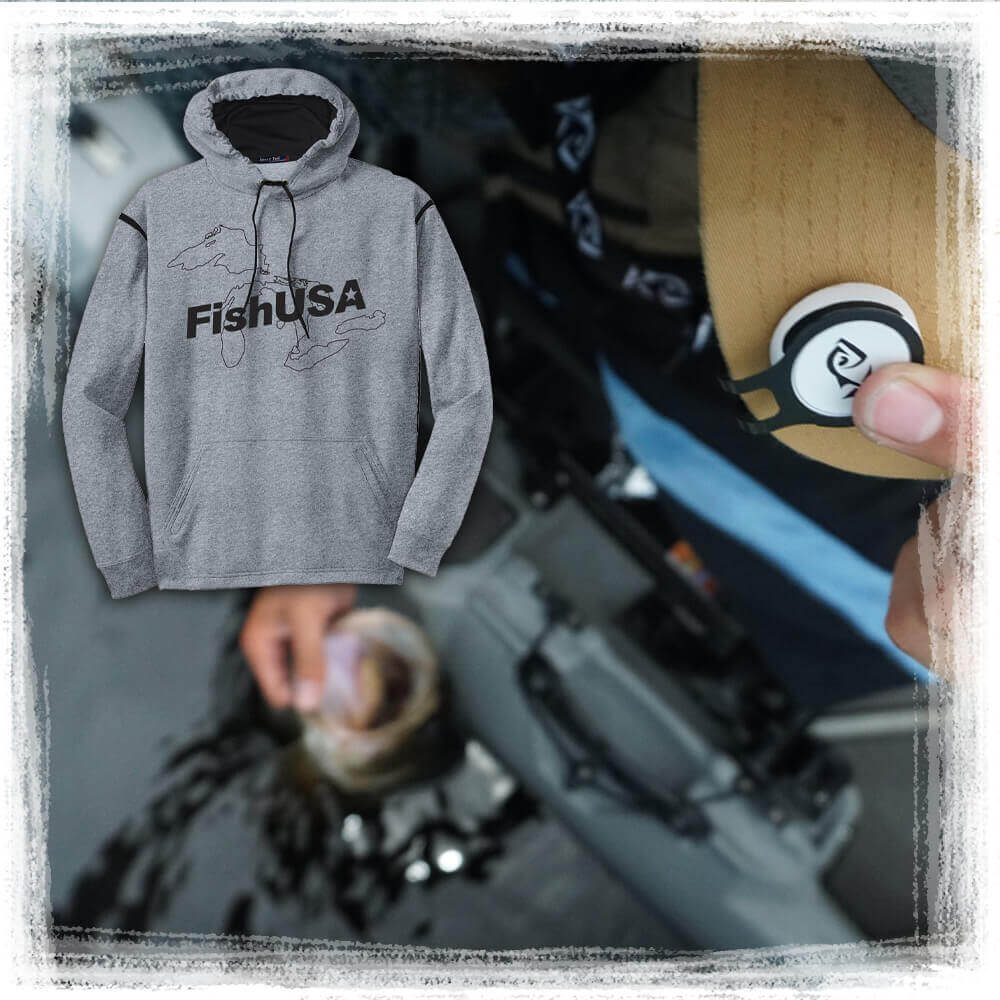 Get a FREE ANGLR Bullseye with the purchase of a FishUSA Great Lakes Hoodie!