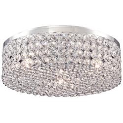 Velie 12" Wide Round Crystal Ceiling Light